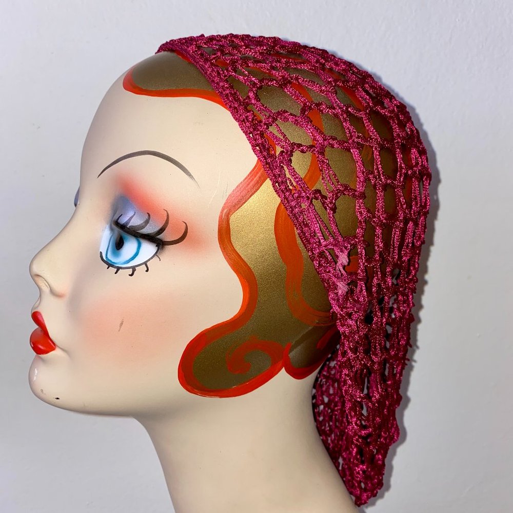 Wine Pinup Retro rockabilly Vintage Hair Snood Hair Net